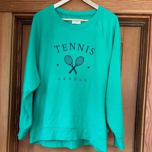 Lou & Grey Tennis League Vibrant Green Pullover Sweatshirt